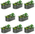 A ANLEOLIFE 8-Set 8X4X2 ft Galvanized Raised Garden Bed Kit, Oval Metal Deep by AAnleolife