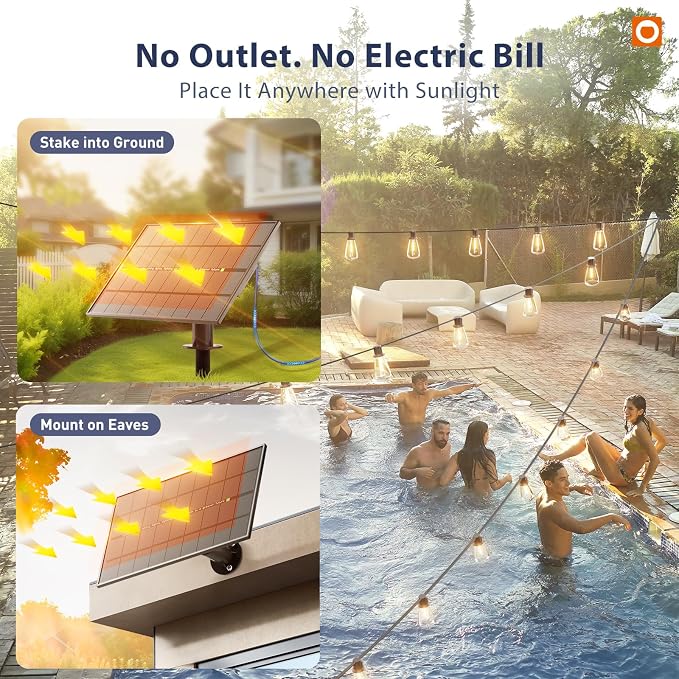 addlon 102FT Solar String Lights Outdoor - Image 6
