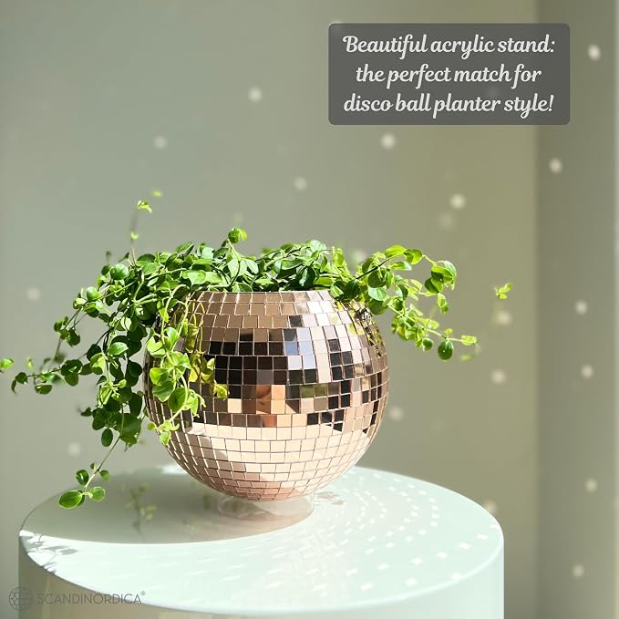 SCANDINORDICA Disco Ball Planter – Value Package: Mirror Disco Planter - Image 6