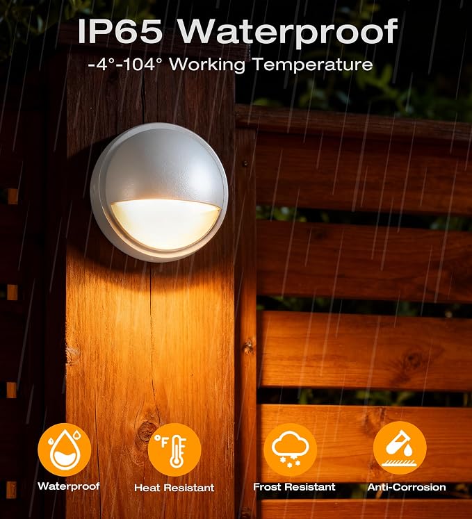 CLOUDY BAY 3CCT Low Voltage LED Deck Lights Outdoor, 2700K/3500K/5000K - Image 6