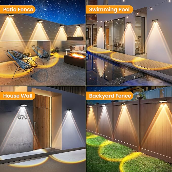 Solar Fence Lights Outdoor 16 Pack - Image 2