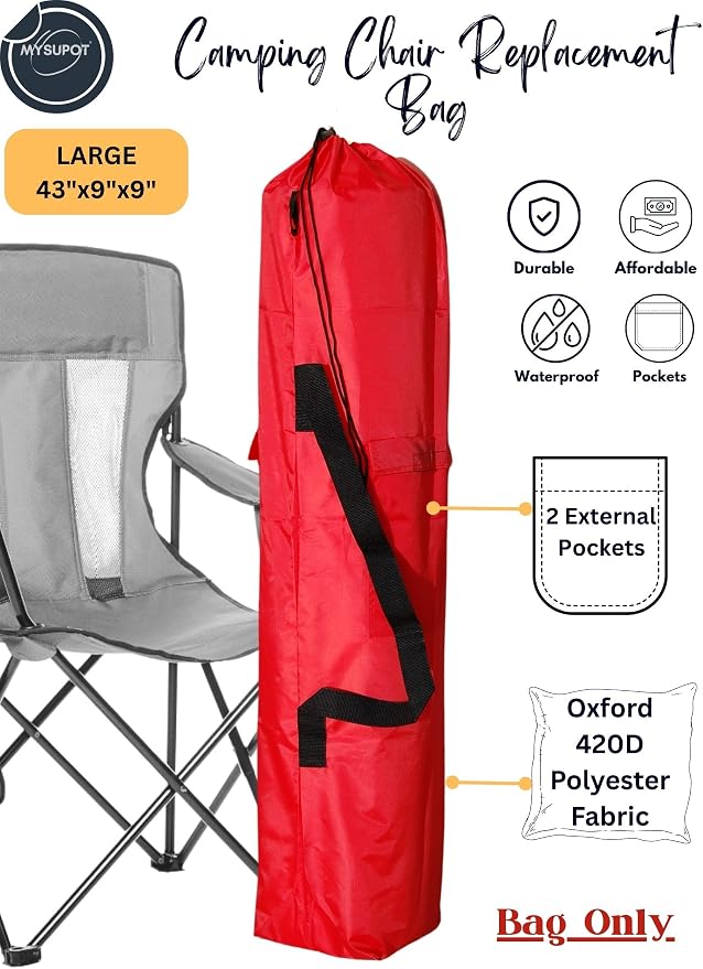 43"x9"x9" Replacement Bag for Folding Camping Chair, Camp Chairs, Yoga Mat - Image 2