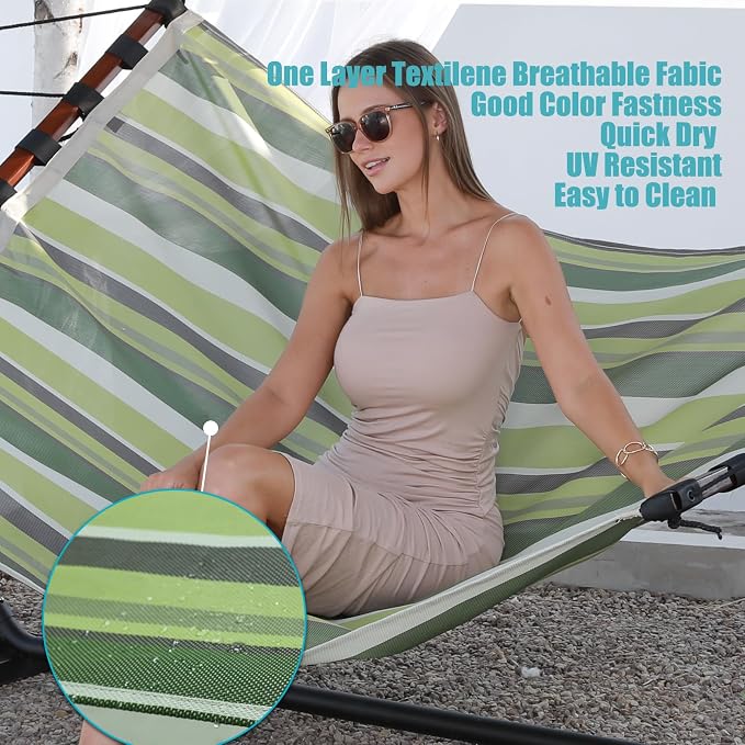 TegerDeger 12FT 2 Person Hammock Large Hammock Quick Dry 450LB Capacity - Image 5