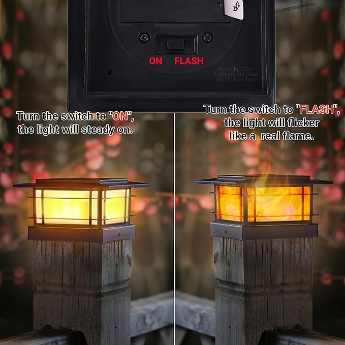 Dynaming 2 Pack Solar Post Cap Lights Outdoor - Image 5