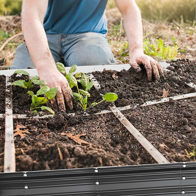 Galvanized Raised Garden Bed for Gardening, Modular Above Ground Growing - Image 2