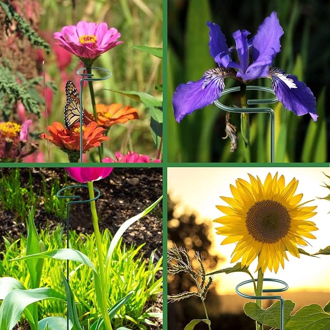 HiGift 20 Pack 24 Inch Plant Support Stakes, Single Stem Flower Support Stakes - Image 7