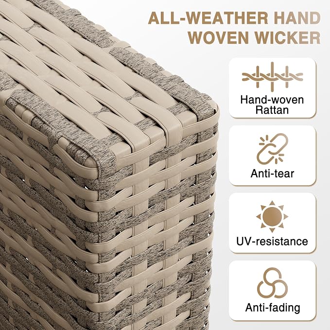 Aoxun Patio Furniture Sets, 8-Piece Outdoor Patio Furniture - Image 5