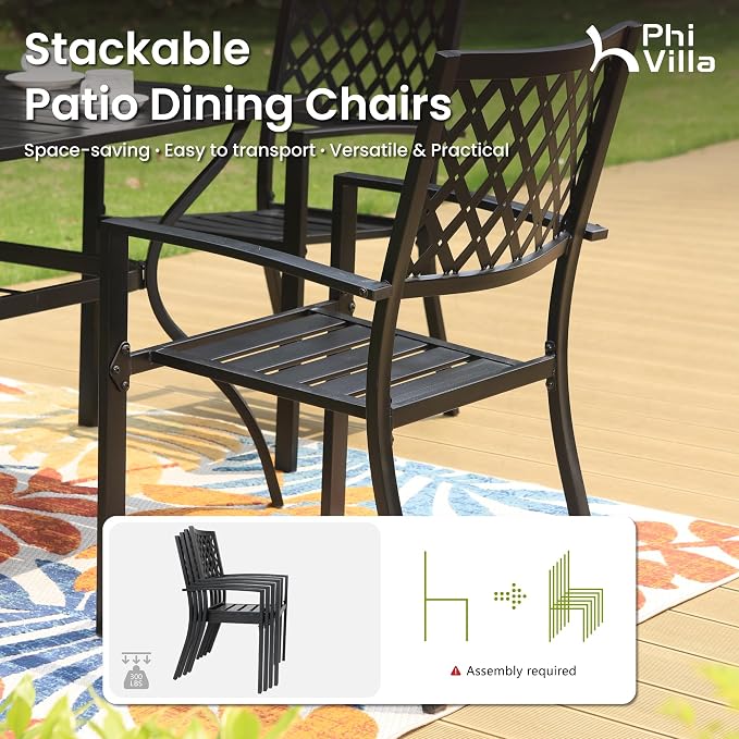 PHI VILLA 7 Pieces Outdoor Dining Set - Image 4