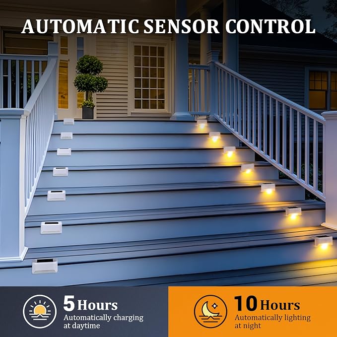 Solar Deck Lights Outdoor Waterproof, Solar Powered Fence Lights - Image 4
