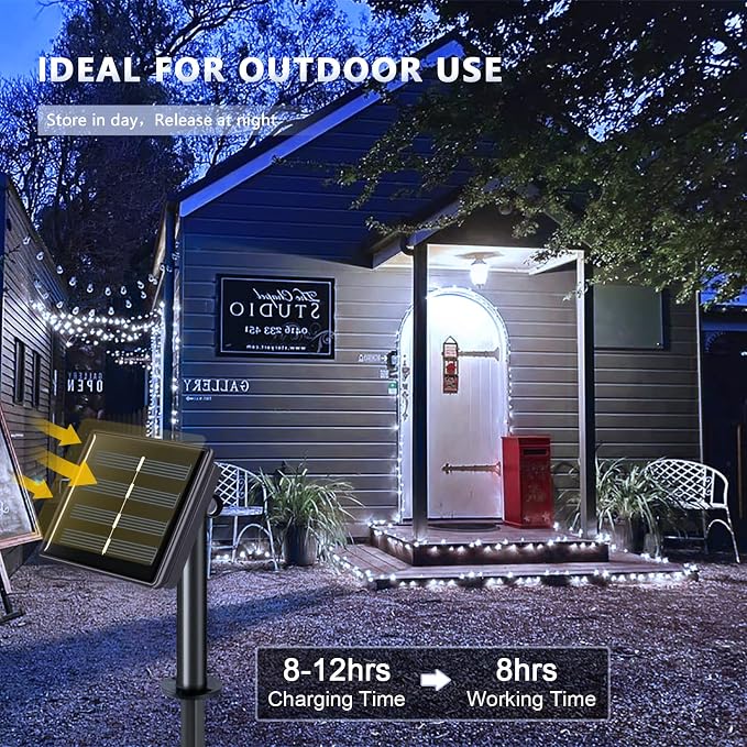 JMEXSUSS 4 Pack 100 LED Solar String Lights - Image 4
