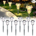Mancra 8 Pack Solar Pathway Lights Outdoor, Mushroom Solar Garden Lights by Mancra