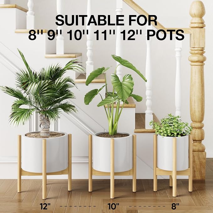 MUDEELA Plant Stand for Indoor Plants: Adjustable Width Fits 8-12 Inch Pots - Image 3