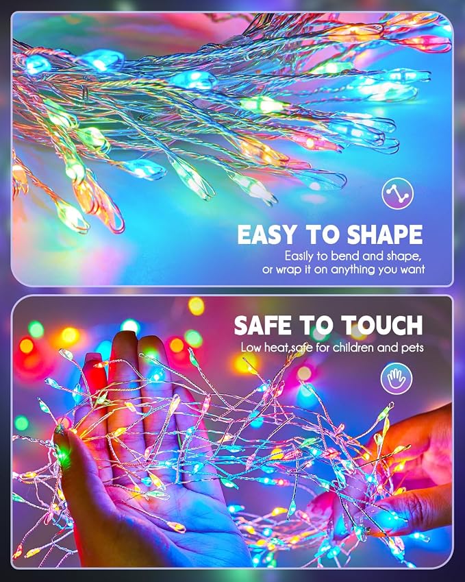 Brightown Solar Lights for Outside, 10Ft 120 LED Solar String Lights Outdoor - Image 5