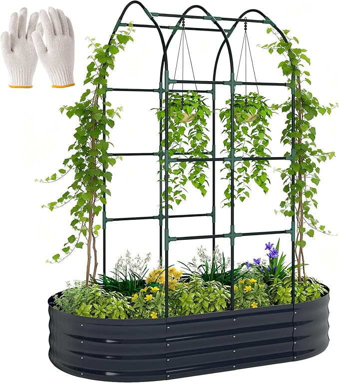 Outsunny Galvanised Raised Garden Bed by Outsunny
