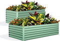 GarveeLife 2pcs 8x4x2 ft Galvanized Raised Garden Bed, Rust-Resistant Raised by GarveeLife