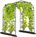 Tall Garden Arch Trellis for Climbing Plants, 87in Tall Metal Plant Support by UrGROWA