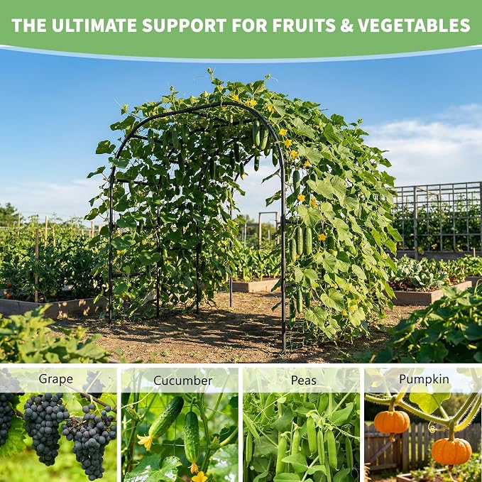 DoCred Garden Arch Trellis for Climbing Plants, 88 Inch Large Garden Trellises - Image 7