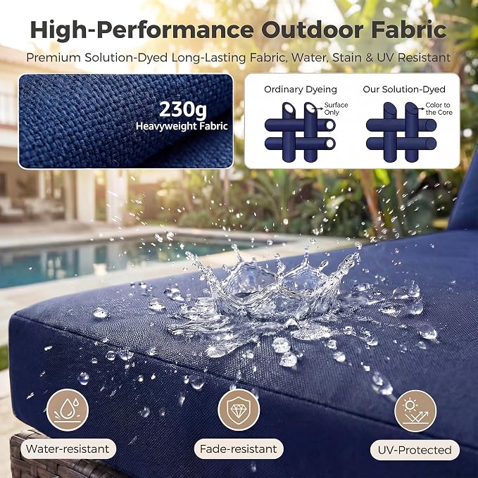 NICESOUL 9 Piece Patio Sectional Sofa Set - Image 9