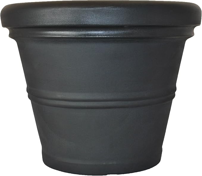 Tusco Products RR245BK Classic Rolled Rim Garden Planter by TuscoProducts