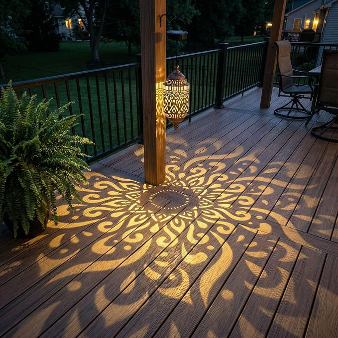 Twinkya Hanging Solar Lights Outdoor Garden Decor, Decorative Waterproof Metal - Image 3