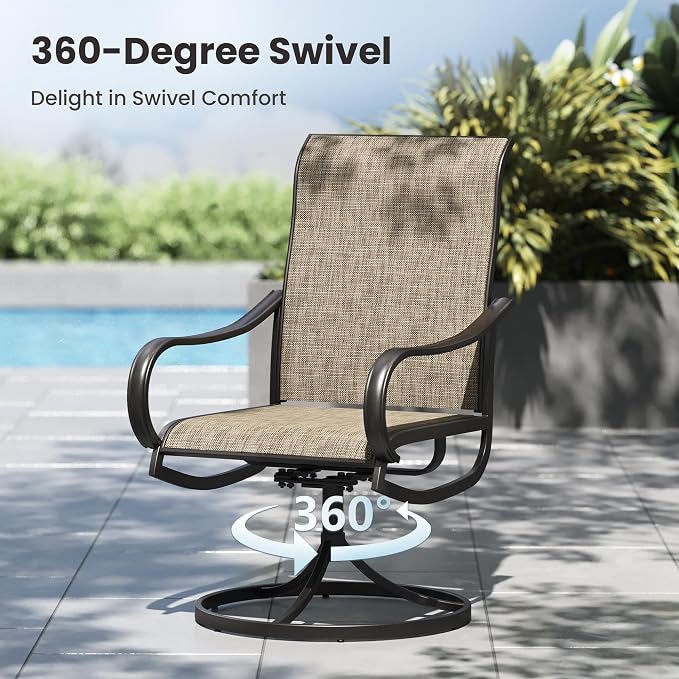 PHI VILLA 9 Piece Patio Dining Set, Expandable Table - Image 8