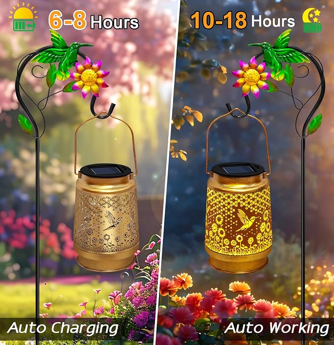 Solar Lanterns Outdoor Waterproof Hummingbird - Image 8