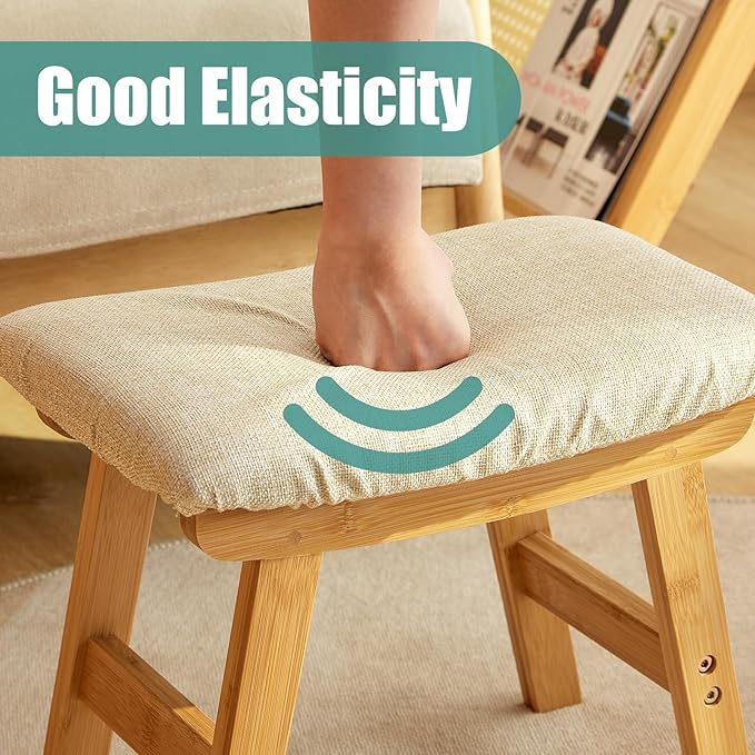 Foot Stools Ottoman, Small Soft Footrest Ottoman - Image 6