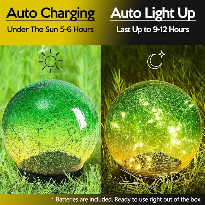 Outdoor Waterproof IP65 Solar Globe Lights, Led Solar Light Balls - Image 2