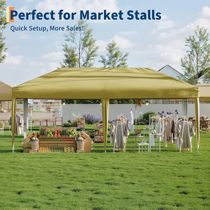 Garvee 10x10 Pop Up Canopy Tent, Heavy Duty Commercial Instant Shelter - Image 3