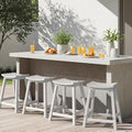 Ciokea 4 Set 24" Outdoor Bar Stools Heavy Duty HDPE Counter Height Bar Stools by CIOKEA