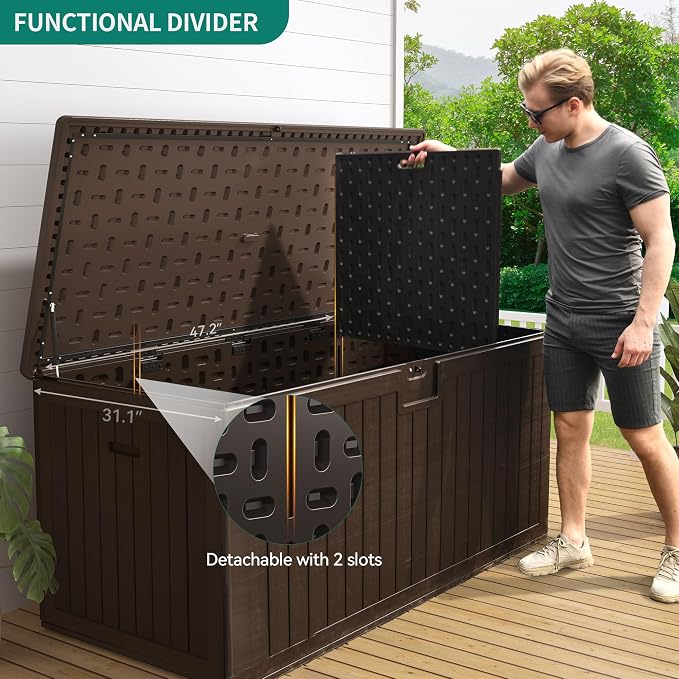 YITAHOME 230 Gallon Double-Wall Deck Box - Image 3