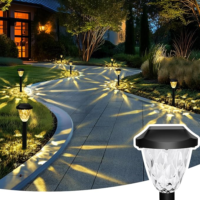 GIGALUMI 8 Pack Solar Lights Outdoor, Solar Pathway Lights - Image 8
