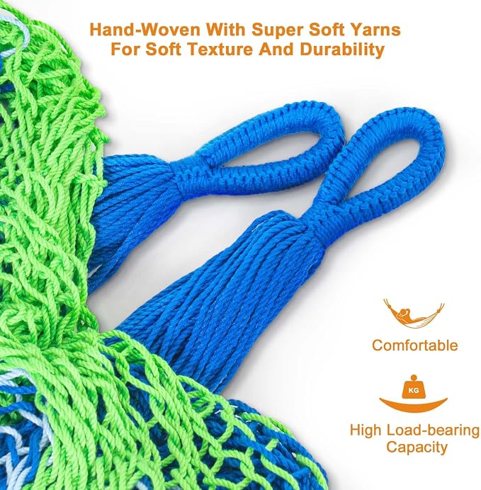 Lazy Daze Hammocks Handwoven Mayan Hammock, 10.5 FT Soft Rope Double Hammocks - Image 3