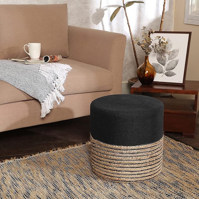 REDEARTH · Cylindrical Pouf Ottoman - Image 2