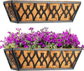 2 Pack 16 Inch Window Boxes Planters Railing Planter Box by KarlliuHOMEGARDEN