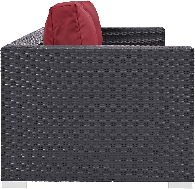 Modway Convene Wicker Rattan Outdoor Patio Sofa - Image 4