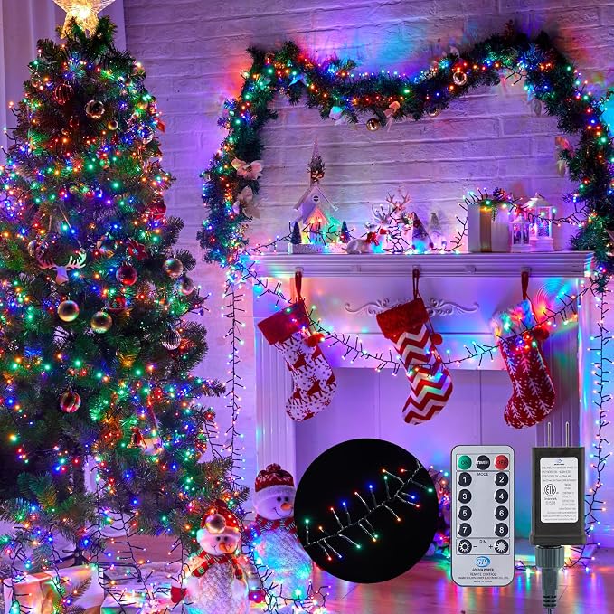 Christmas Tree Lights Outdoor Cluster Lights by Brightown