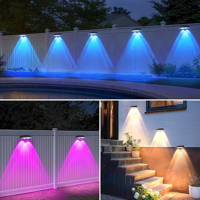 Solar Lights Outdoor 16-Pack, Waterproof Fence Lights Solar Powered - Image 7