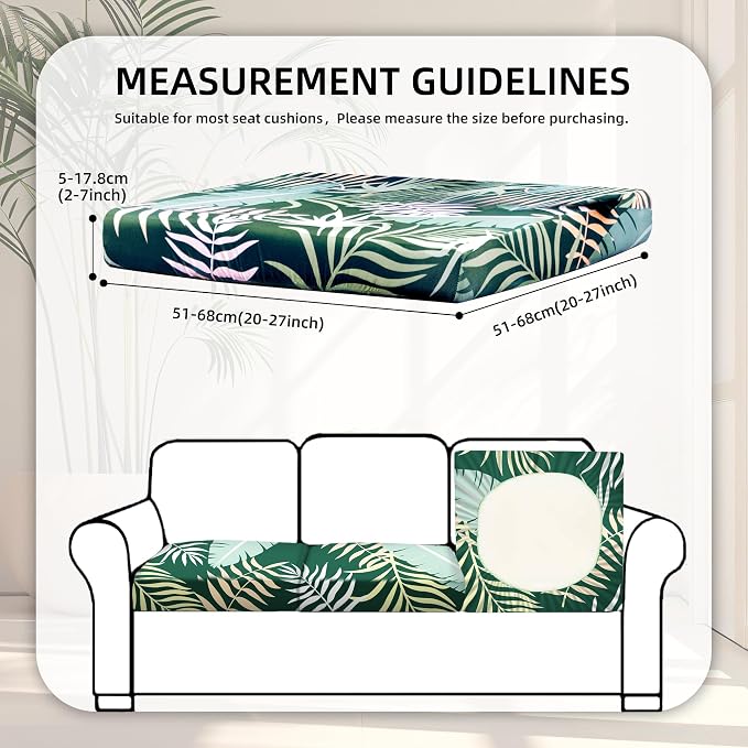8Pcs Stretch Patio Cushion Covers, Outdoor Couch Covers Replacement, Outdoor - Image 2