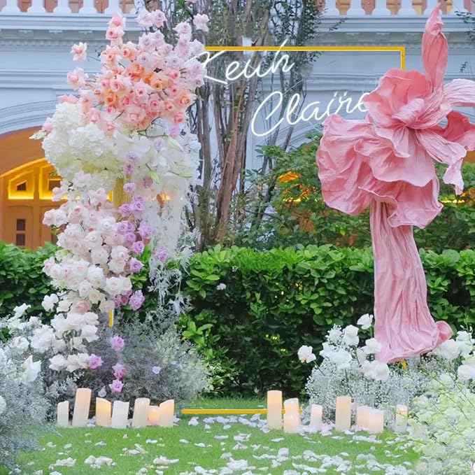 Wokceer Backdrop Stand Square Wedding Arch 6.6FT x 5.2FT Gold Metal Balloon - Image 6