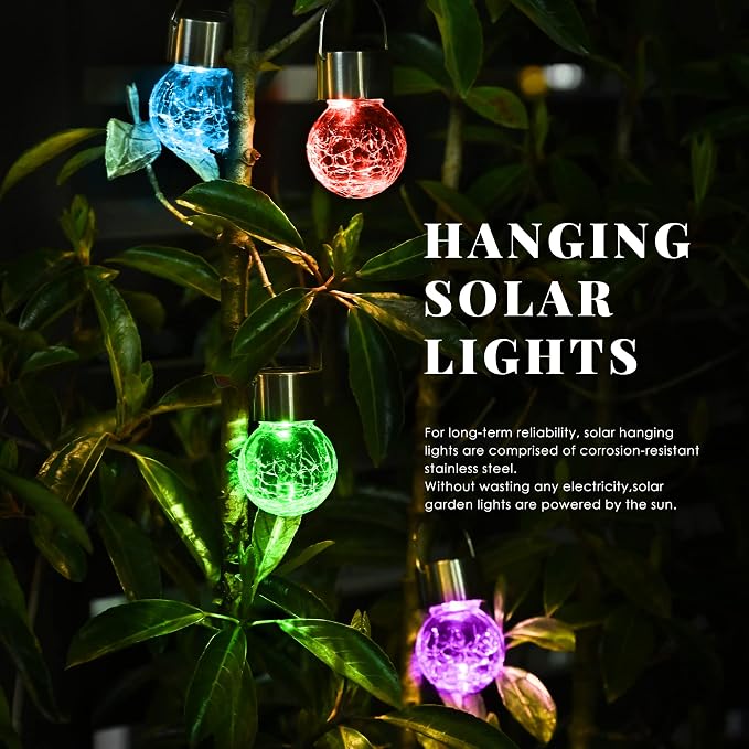 SOLPEX 12 Pack Solar Outdoor Lights Decorative, Hanging Christmas Decoration - Image 9