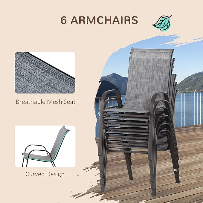 Outsunny 8 Pieces Patio Furniture Set - Image 5