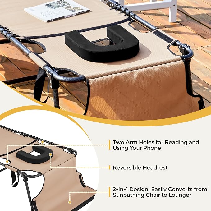 Yaheetech 26.4" Tanning Chair - Image 6