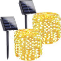 2-Pack Solar String Lights for Outside, Total 200LED Solar Fairy Lights by SANJICHA