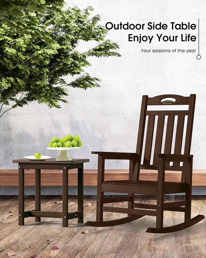 Outdoor Side Table, HDPE Small Outdoor Table, Adirondack Side Tables, Outside - Image 3