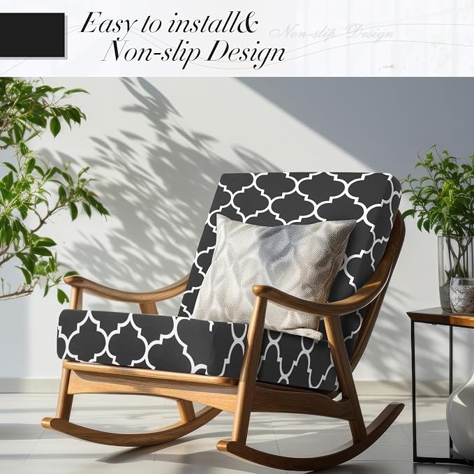 Newwiee 8 Pcs Stretch Patio Outdoor Cushion Covers Waterproof Replacement Sofa - Image 2