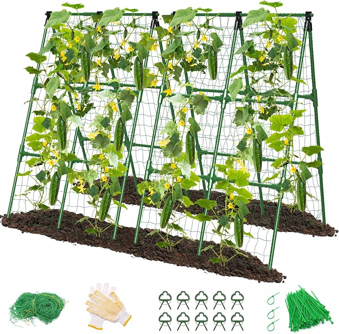 4 Pack Cucumber Trellis, Garden Trellis by MYMULIKEHOME