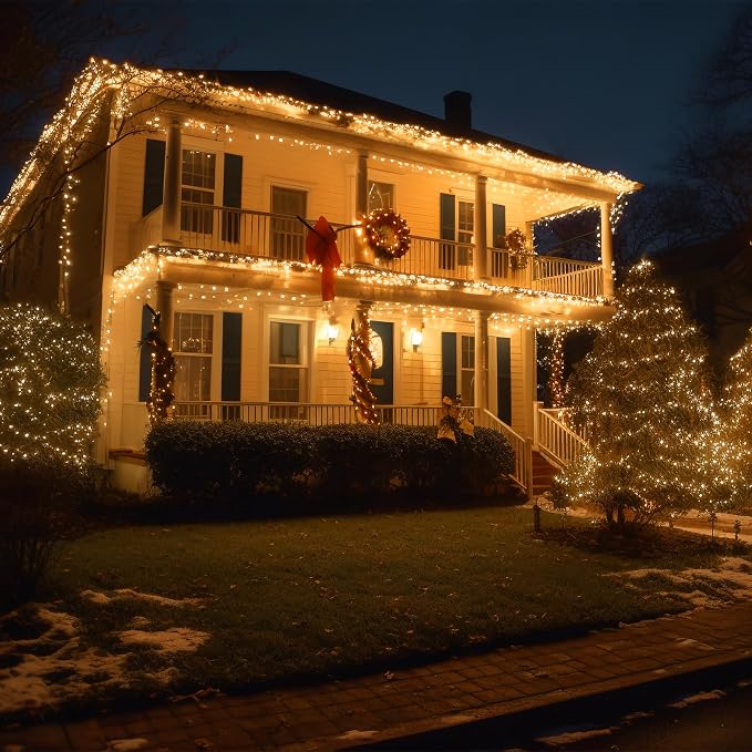 66FT 200 LED Christmas Mini Lights End-to-End Plug 8 Modes Indoor String Lights - Image 5