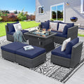 BULEXYARD 7 Piece High Back Outdoor Sectional Set by BULEXYARDFURNITURE