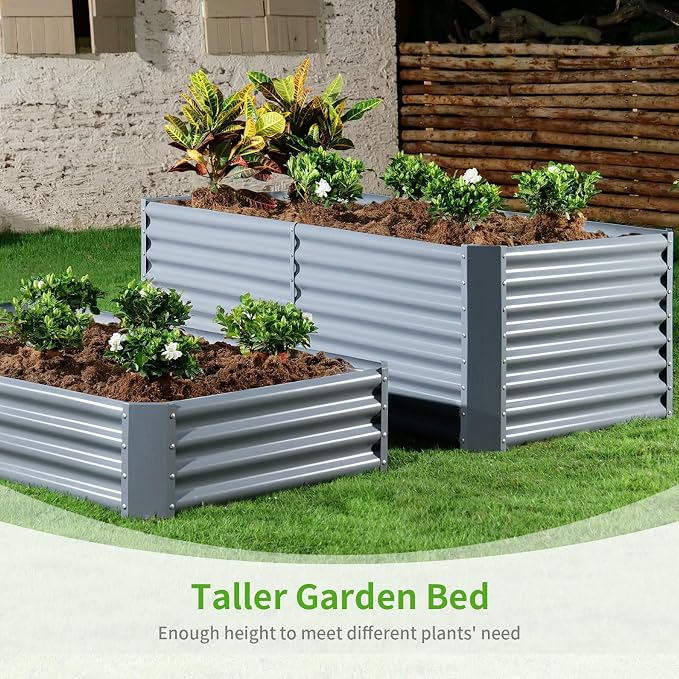 Land Guard 6×3×2ft Galvanized Raised Garden Bed, Planter Boxes Outdoor - Image 7